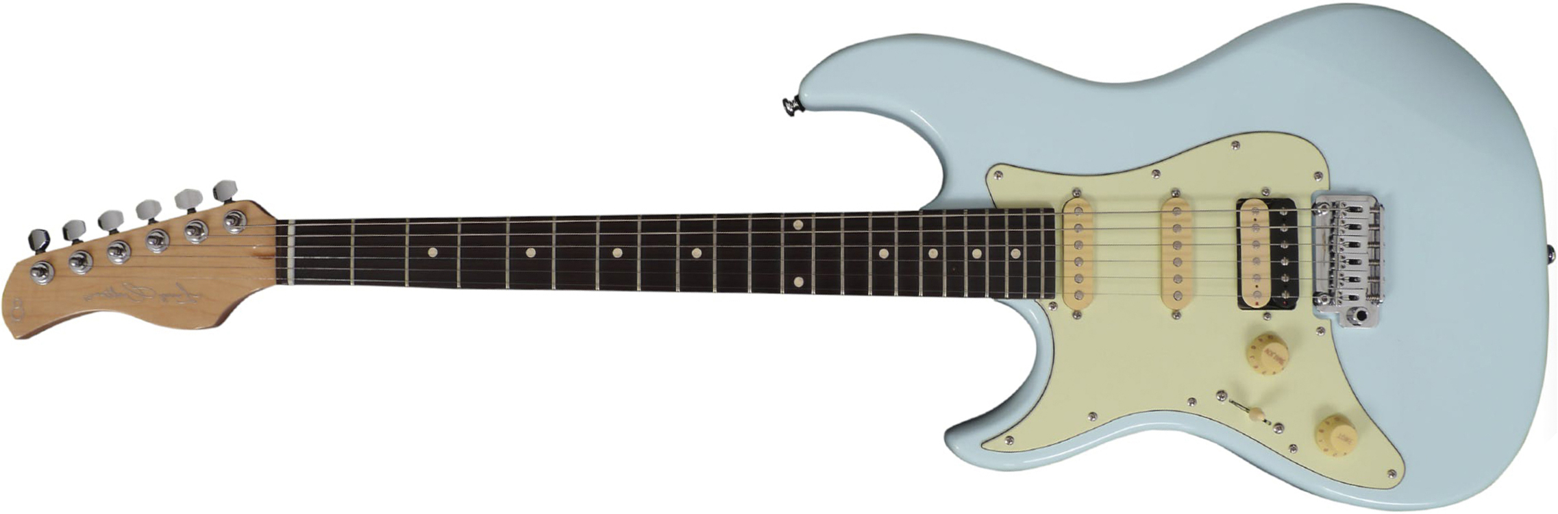 Sire Larry Carlton S3 Lh Signature Gaucher Hss Trem Rw - Sonic Blue - Left-handed electric guitar - Main picture