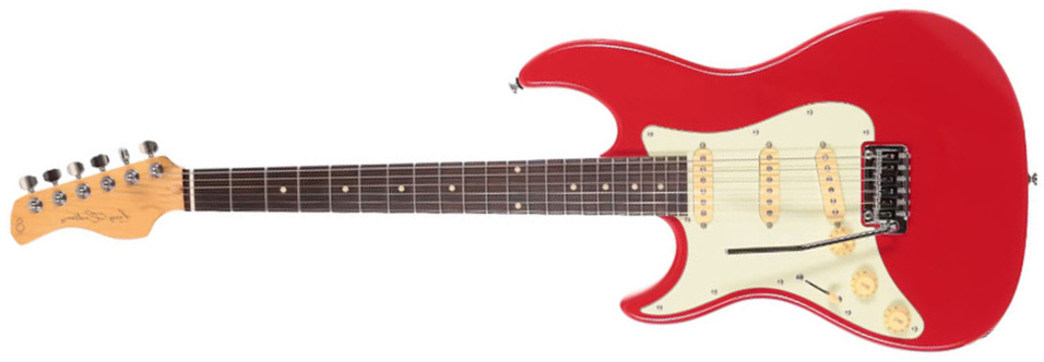 Sire Larry Carlton S3 Sss Lh Signature Gaucher 3s Trem Rw - Dakota Red - Str shape electric guitar - Main picture