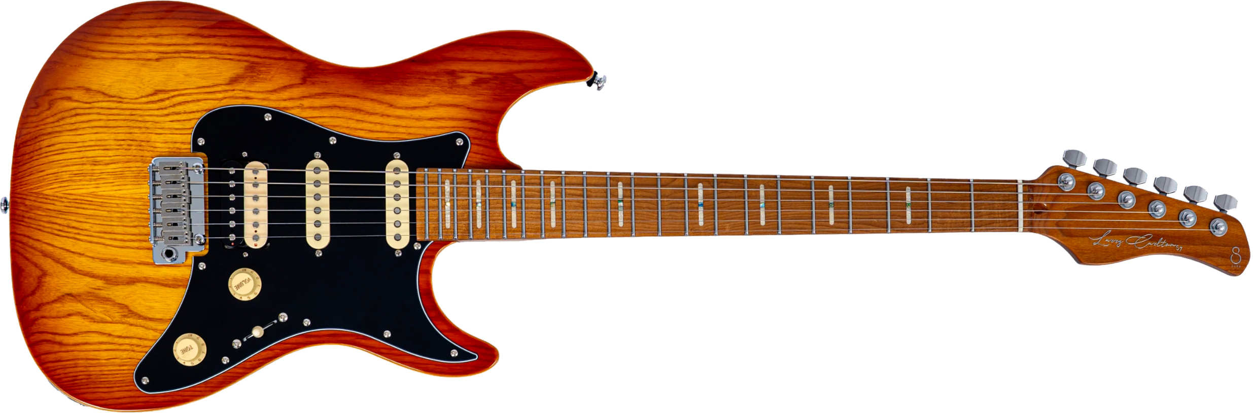 Sire Larry Carlton S7 Ash Top 3s Trem Mn - Amber Burst - Str shape electric guitar - Main picture
