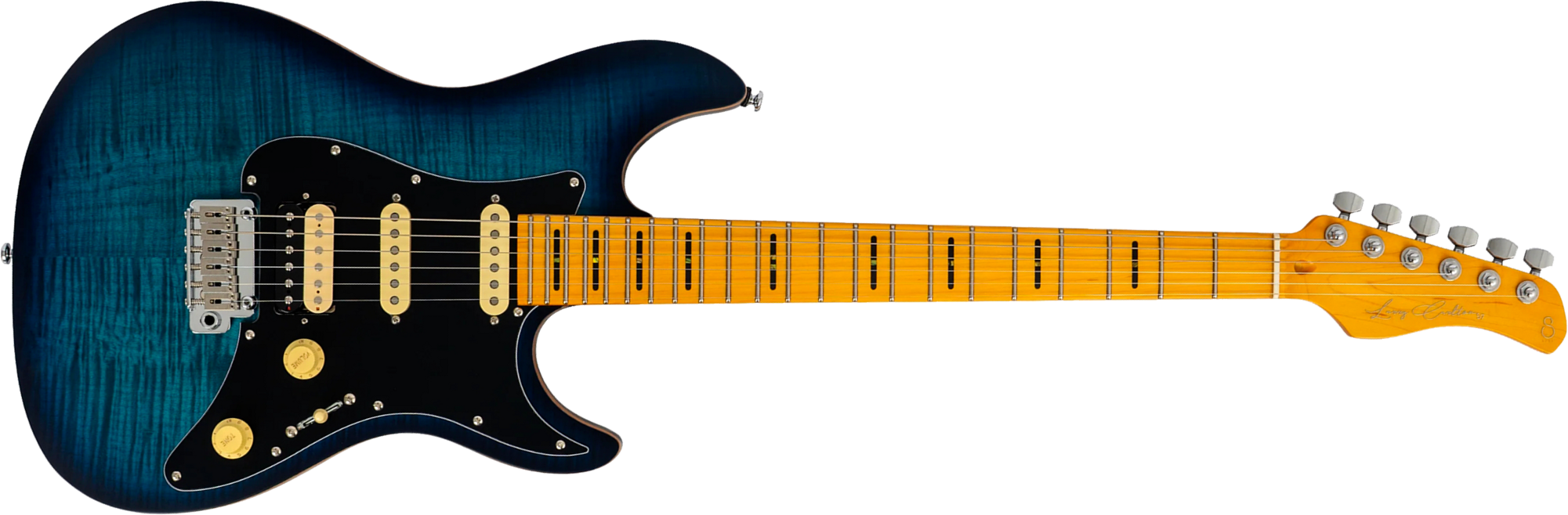 Sire Larry Carlton S7 Fm New Gen Hss Trem Mn - Transparent Blue Satin - Str shape electric guitar - Main picture