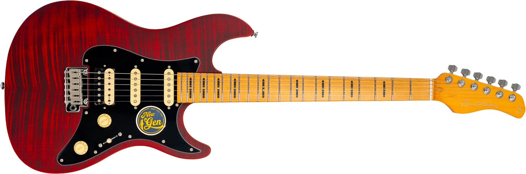 Sire Larry Carlton S7 Fm New Gen Hss Trem Mn - See Through Red - Str shape electric guitar - Main picture