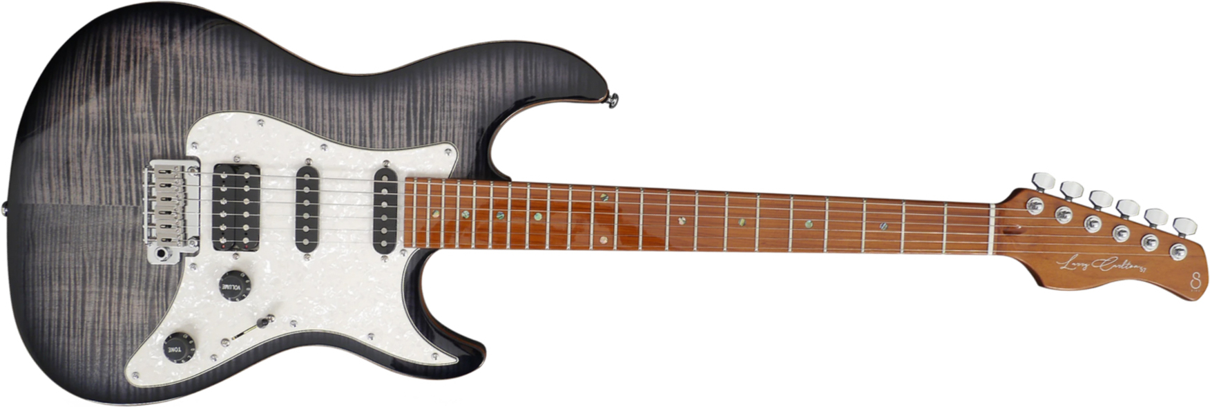 Sire Larry Carlton S7 Fm Signature Hss Trem Mn - Trans Black - Str shape electric guitar - Main picture