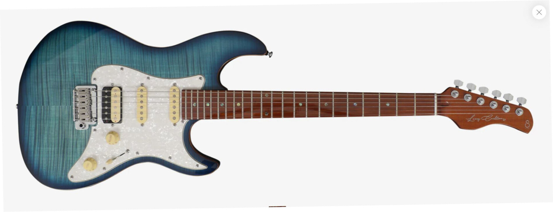 Sire Larry Carlton S7 Fm Signature Hss Trem Mn - Trans Blue - Str shape electric guitar - Main picture