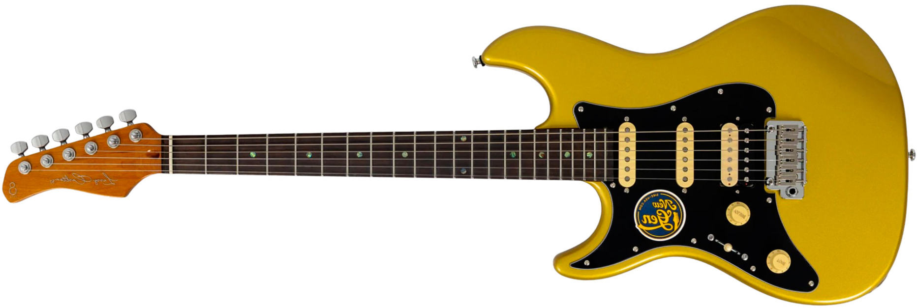 Sire Larry Carlton S7 Hss Lh Gaucher New Gen Trem Rw - Metallic Gold - Str shape electric guitar - Main picture