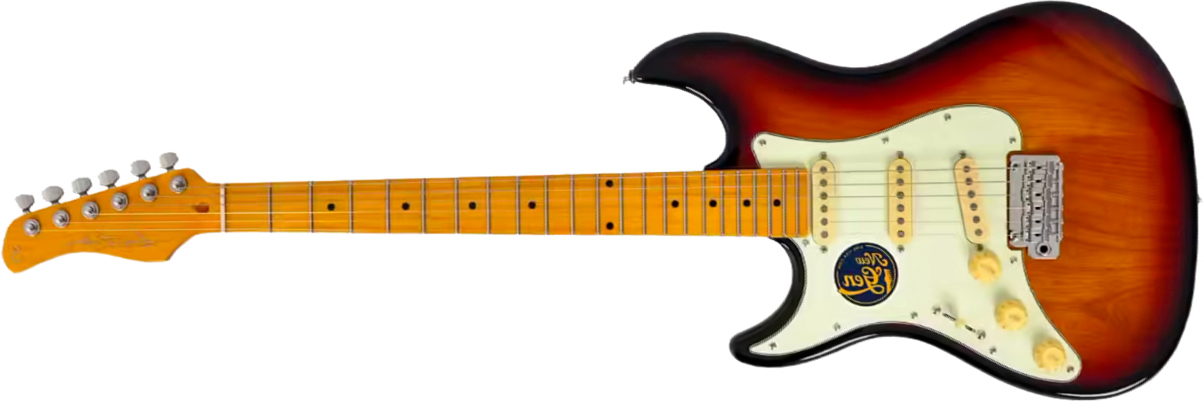 Sire Larry Carlton S7 Lh Gaucher New Gen 3s Trem Mn - 3 Tone Sunburst - Str shape electric guitar - Main picture