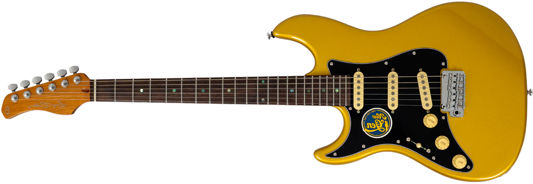 Sire Larry Carlton S7 Lh Gaucher New Gen 3s Trem Rw - Metallic Gold - Str shape electric guitar - Main picture