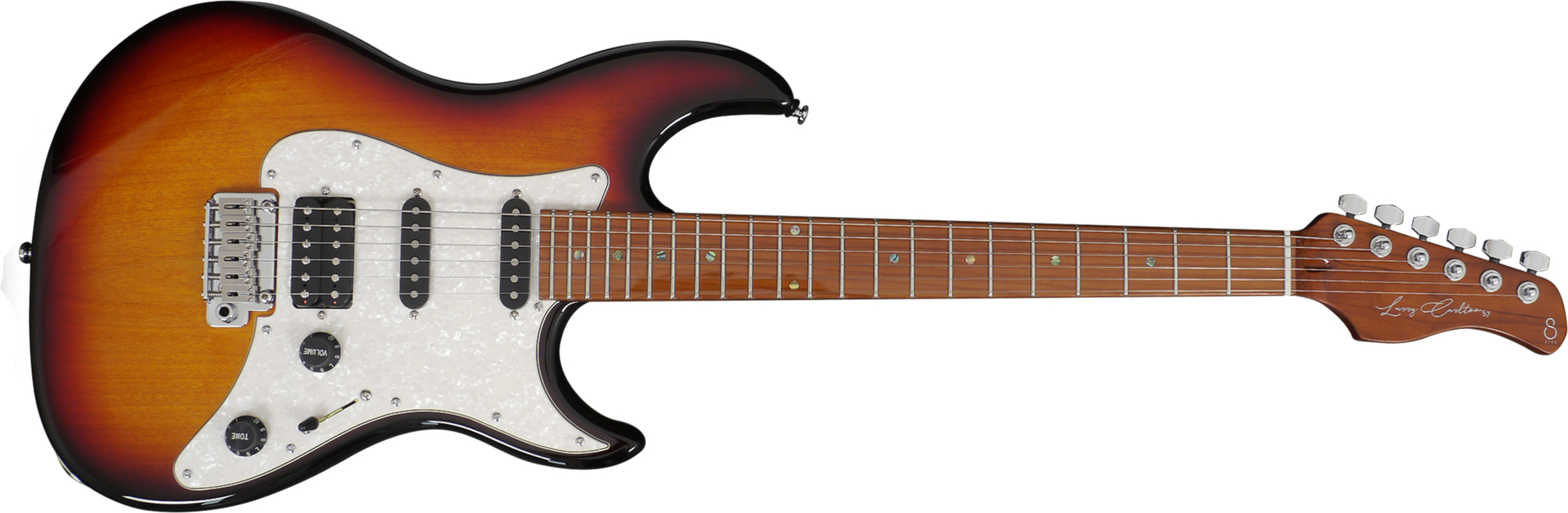 Sire Larry Carlton S7 Signature Hss Trem Eb - 3 Tone Sunburst - Str shape electric guitar - Main picture