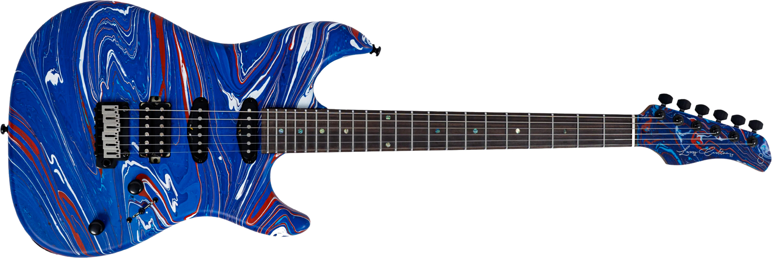 Sire Larry Carlton S7 Sw Hss Trem Rw - Blue Swirl - Str shape electric guitar - Main picture
