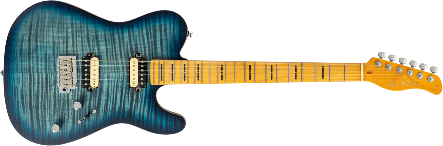 Sire Larry Carlton T7 Fm New Gen 2h Trem Mn - Transparent Blue - Tel shape electric guitar - Main picture
