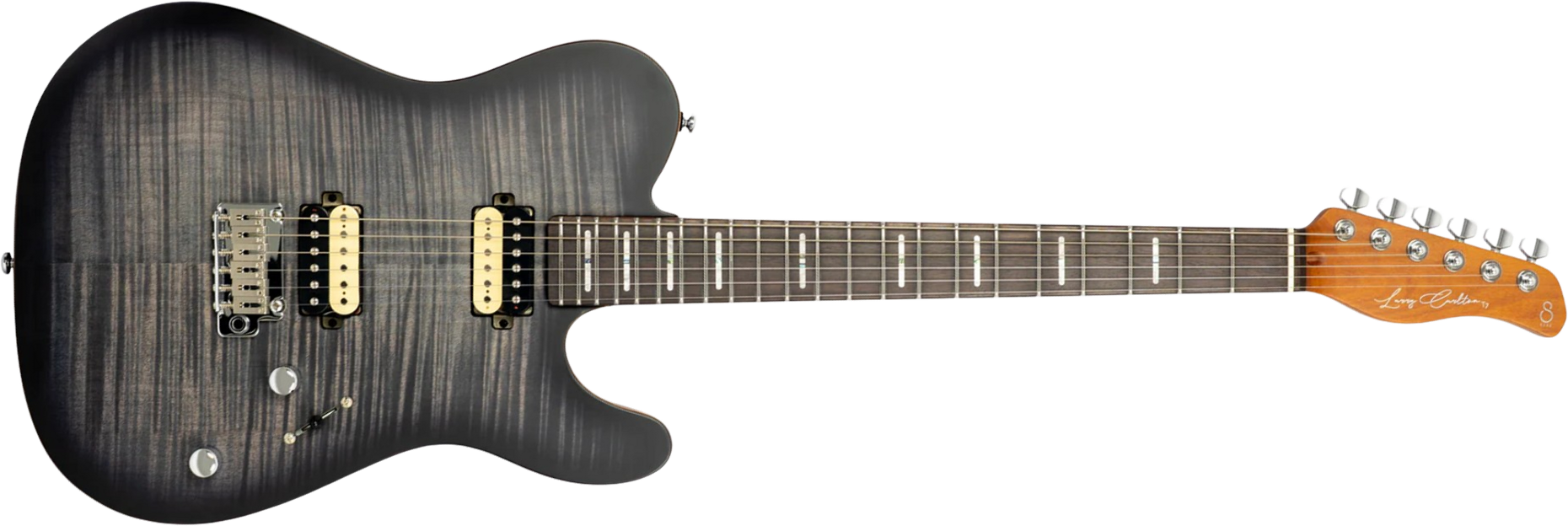 Sire Larry Carlton T7 Fm New Gen 2h Trem Rw - Transparent Black - Tel shape electric guitar - Main picture