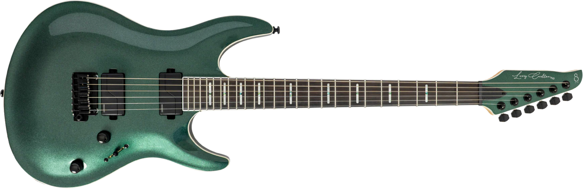Sire Larry Carlton Y10 2h Fishman Fluence Trem Eb - Metallic Green - Str shape electric guitar - Main picture