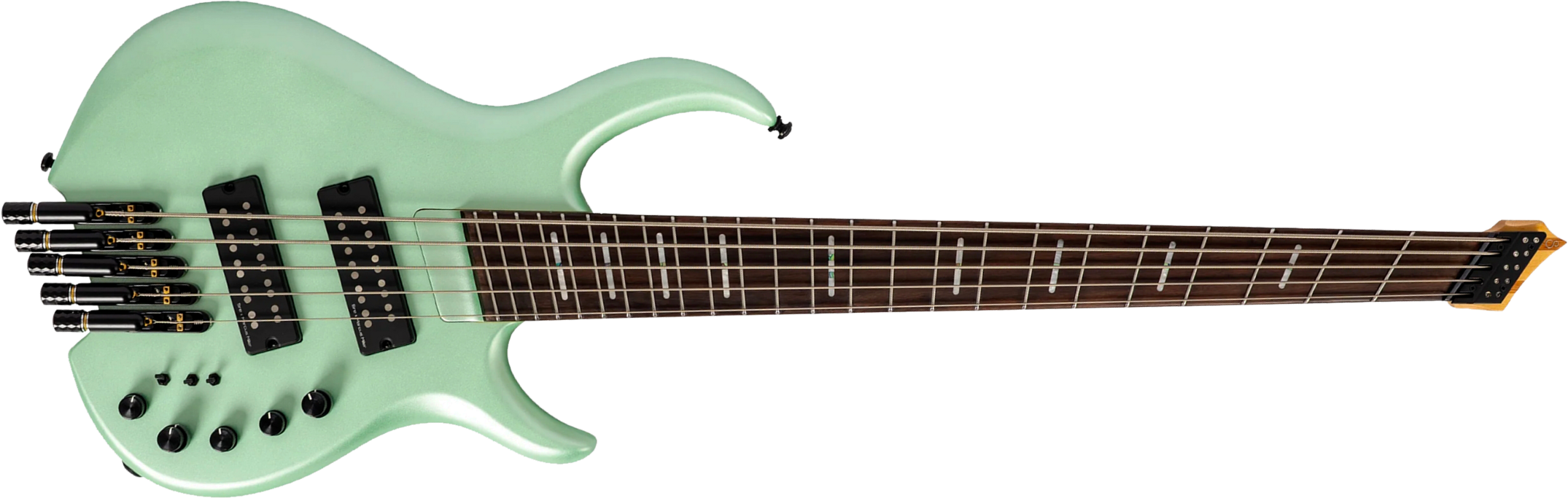 Sire Marcus Miller M6 Headless 5st Multiscale 5c Active Rw - Surf Green Metallic Satin - Solid body electric bass - Main picture