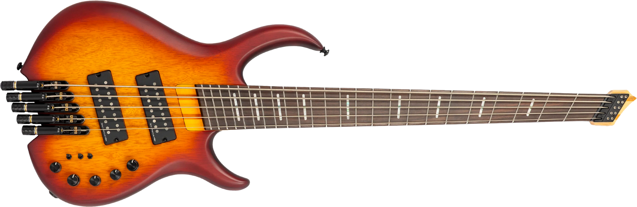 Sire Marcus Miller M6 Headless 5st Multiscale 5c Active Rw - Tobacco Sunburst Satin - Solid body electric bass - Main picture
