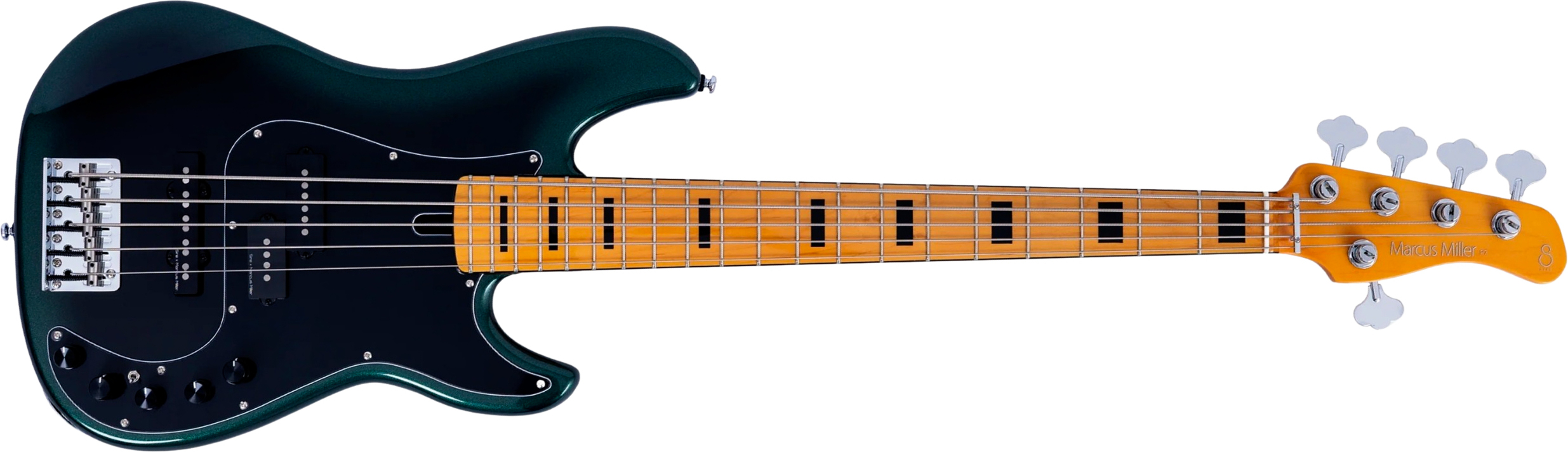 Sire Marcus Miller P7 New Gen 5st 5c Active Mn - Dark Forest - Solid body electric bass - Main picture