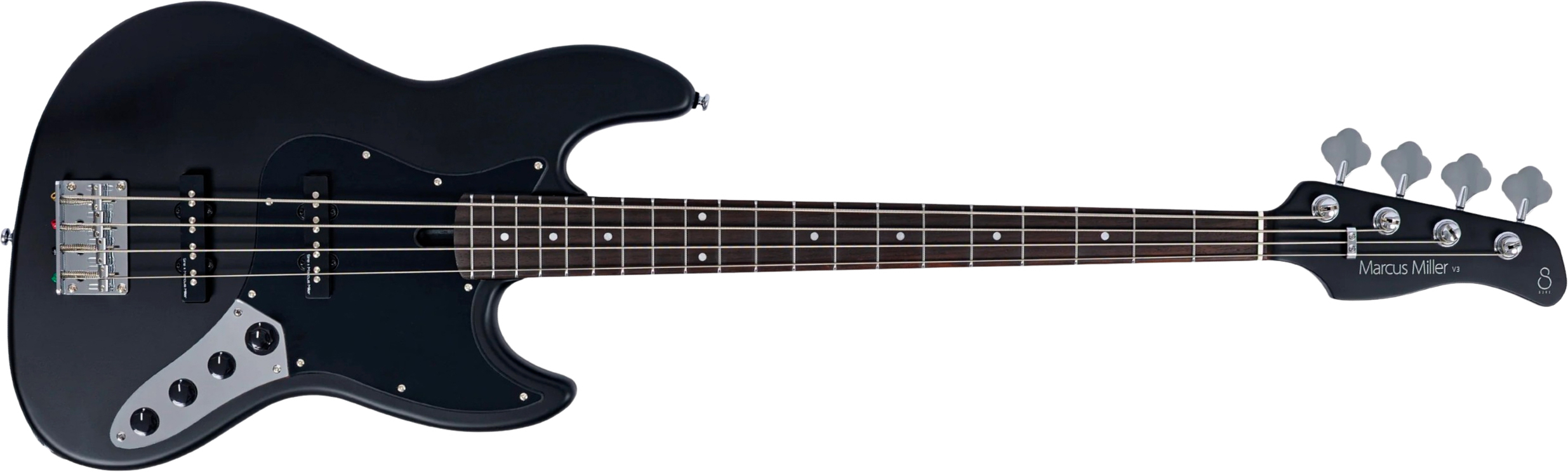 Sire Marcus Miller V3 New Gen 4st Active Rw - Black Satin - Solid body electric bass - Main picture