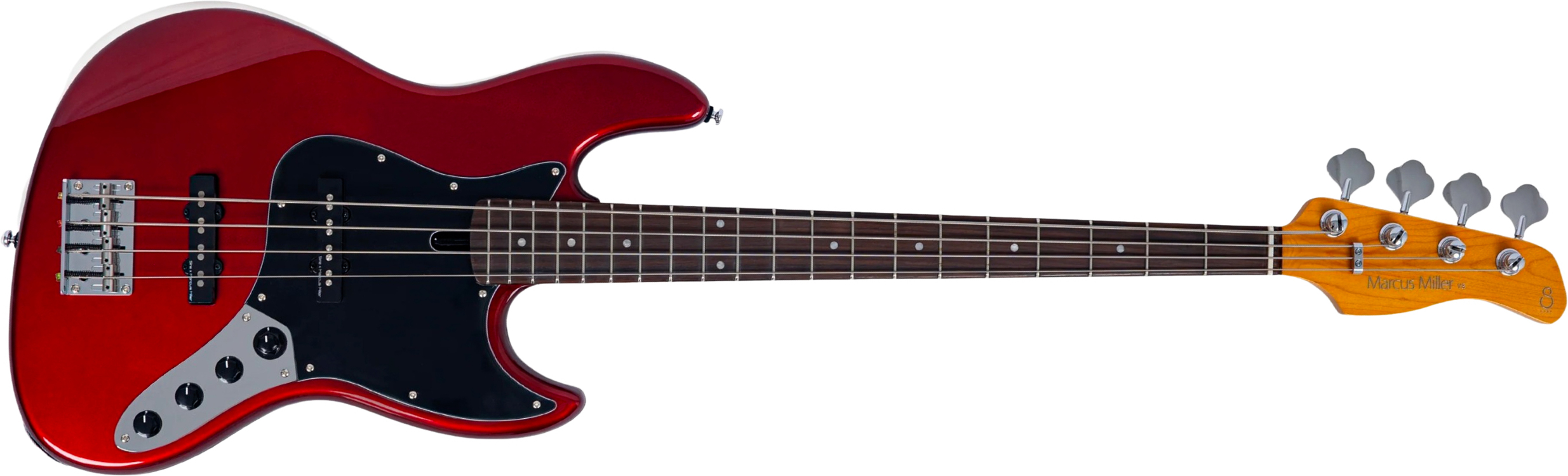 Sire Marcus Miller V3 New Gen 4st Active Rw - Candy Apple Red - Solid body electric bass - Main picture