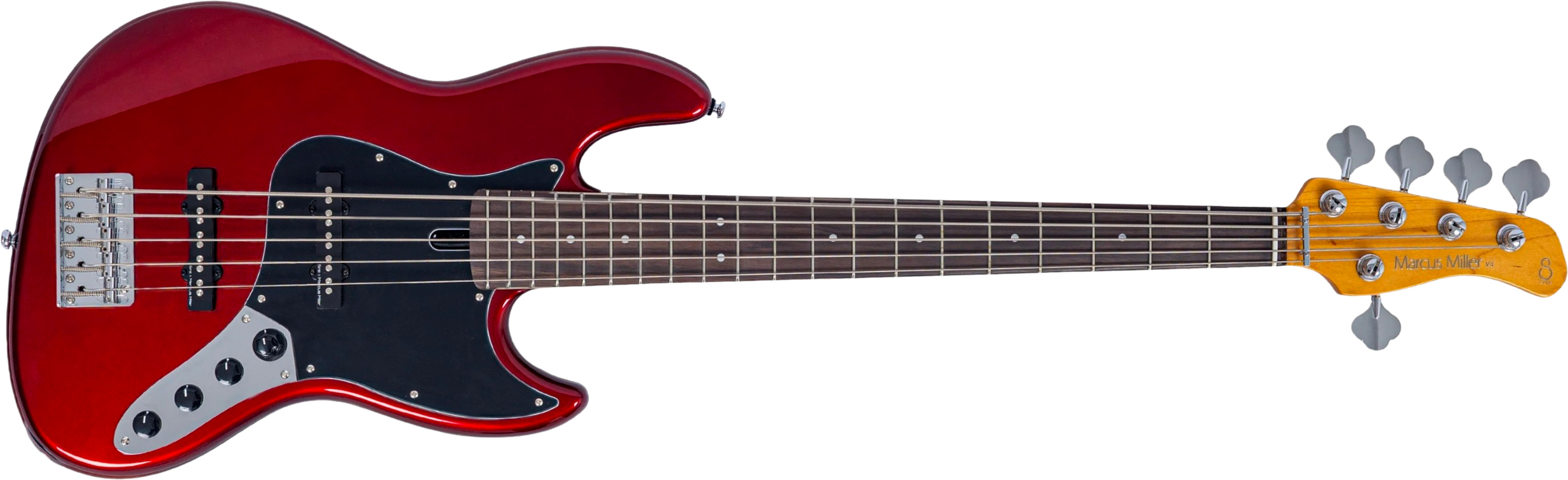 Sire Marcus Miller V3 New Gen 5st 5c Active Rw - Candy Apple Red - Solid body electric bass - Main picture