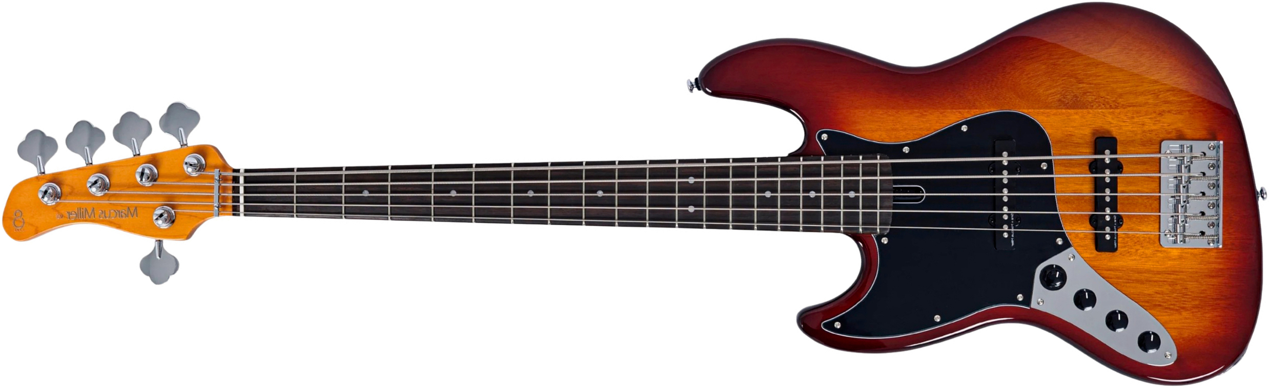 Sire Marcus Miller V3 New Gen 5st Lh 5c Gaucher Active Rw - Tobacco Sunburst Satin - Solid body electric bass - Main picture