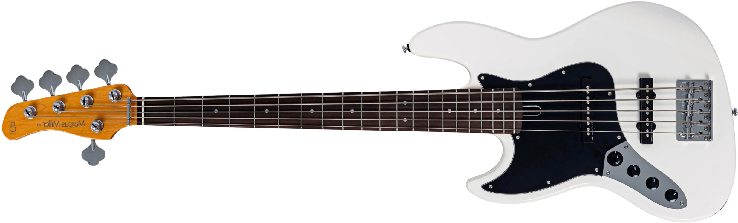 Sire Marcus Miller V3 New Gen 5st Lh 5c Gaucher Active Rw - Antique White - Solid body electric bass - Main picture