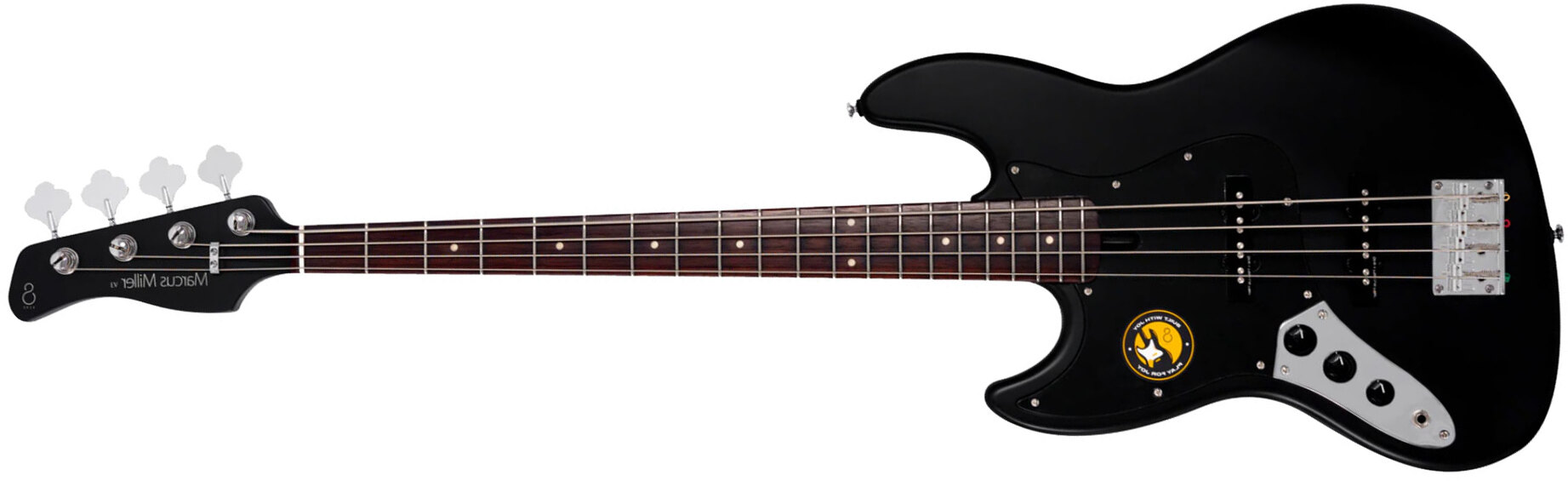 Sire Marcus Miller V3p 4st Lh Gaucher Rw - Black Satin - Solid body electric bass - Main picture