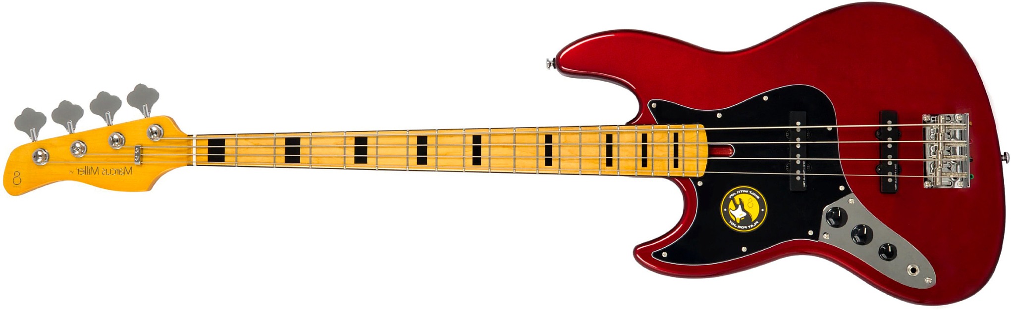 Sire Marcus Miller V5 4st Lh Gaucher Mn - Candy Apple Red - Solid body electric bass - Main picture