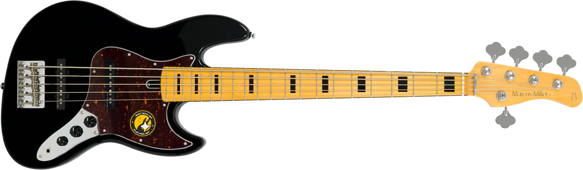 Sire Marcus Miller V5 Alder 5st 5c Mn - Black - Solid body electric bass - Main picture