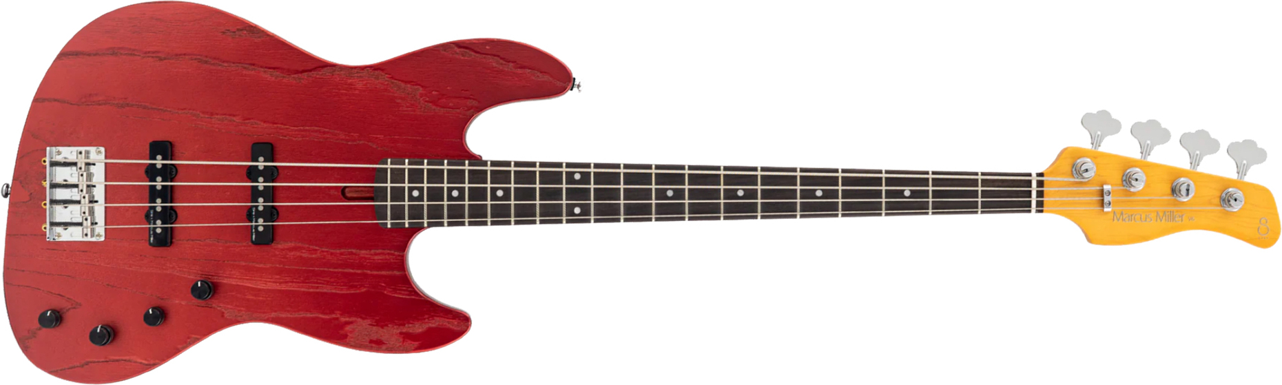 Sire Marcus Miller V6 4st Active Rw - Candy Apple Red - Solid body electric bass - Main picture