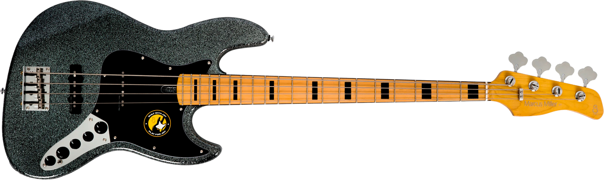Sire Marcus Miller V7 Alder 2nd Gen 4st 4c Active Mn - Sparkle Black - Solid body electric bass - Main picture