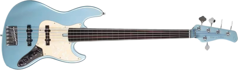Sire Marcus Miller V7 Alder 5st Fl 2nd Gen. 5c Fretless Eb Sans Housse - Lake Placid Blue - Solid body electric bass - Main picture