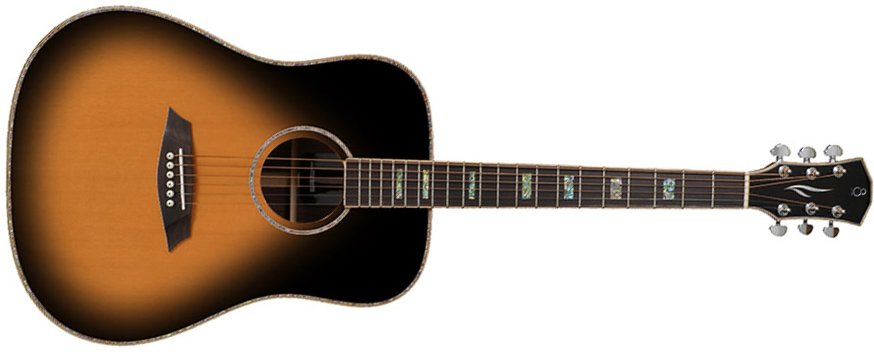 Sire R7 Dz Vs Zebra 7 Original Dreadnought Epicea Palissandre Eb - Vintage Sunburst - Electro acoustic guitar - Main picture