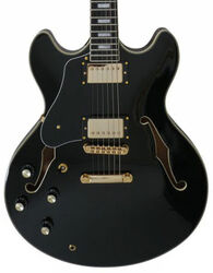 Semi-hollow electric guitar Sire Larry Carlton H7 LH - Black