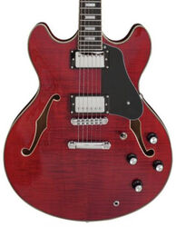 Semi-hollow electric guitar Sire Larry Carlton H7 - See through red