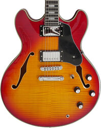Semi-hollow electric guitar Sire Larry Carlton H7 - Cherry sunburst