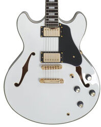 Semi-hollow electric guitar Sire Larry Carlton H7 - White