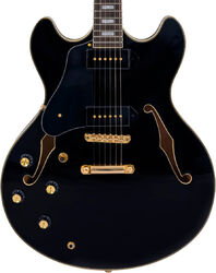 Semi-hollow electric guitar Sire Larry Carlton H7V LH - Black