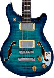 Semi-hollow electric guitar Sire Larry Carlton Q7 Hollow - transparent blue