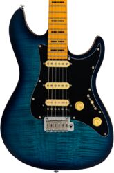 Str shape electric guitar Sire Larry Carlton S7 FM New Gen - Transparent Blue Satin