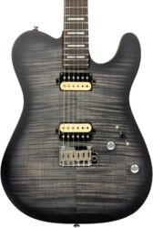 Tel shape electric guitar Sire Larry Carlton T7 FM New Gen - transparent black