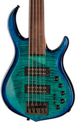 Solid body electric bass Sire Marcus Miller M5 Fretless 5ST 5-String - transparent blue