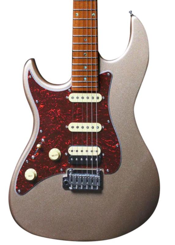 Str shape electric guitar Sire Larry Carlton S7 LH - Champagne gold metal