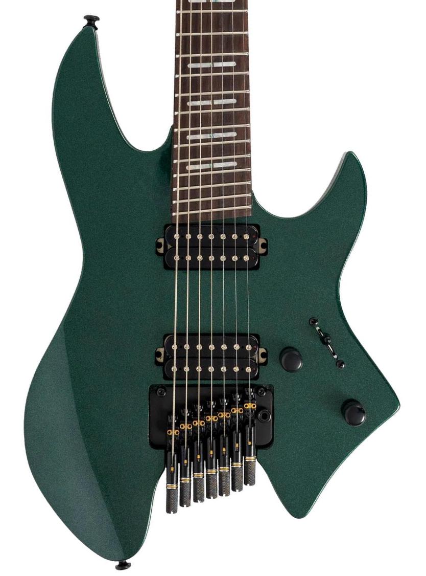 Larry Carlton X6 Headless 7-String - metallic green