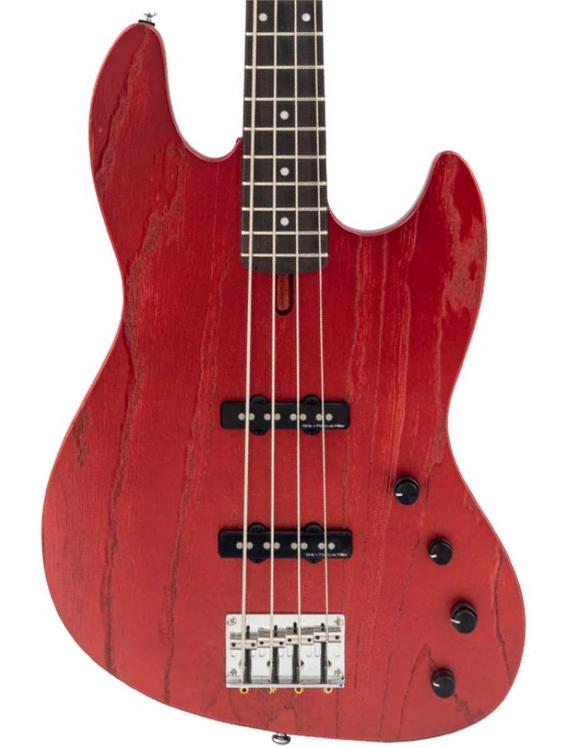 Solid body electric bass Sire Marcus Miller V6 4ST - candy apple red