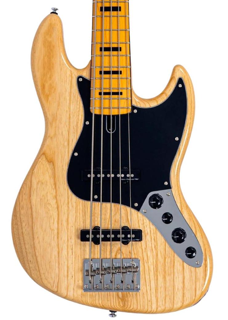 Solid body electric bass Sire Marcus Miller V7 Vintage Ash New Gen (5-String) - natural