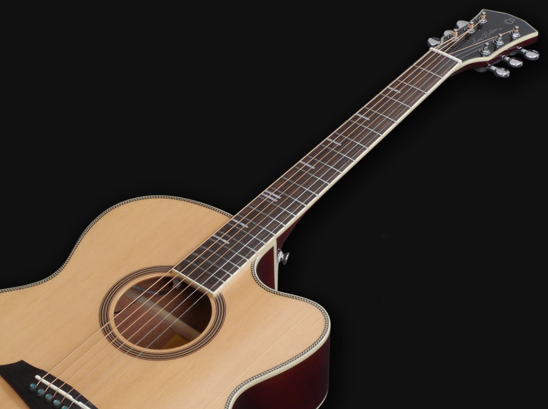 Sire Larry Carlton A3-g Signature Grand Auditorium Cw Epicea Acajou Rw - Natural - Electro acoustic guitar - Variation 1