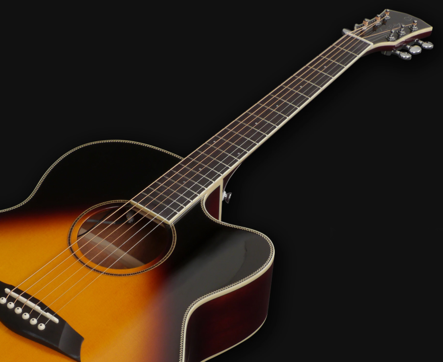 Sire Larry Carlton A3-g Signature Grand Auditorium Cw Epicea Acajou Rw - Vintage Sunburst - Electro acoustic guitar - Variation 1