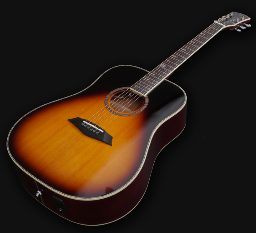 Sire Larry Carlton A4-d Dreadnought Epicea Acajou Rw - Vintage Sunburst - Electro acoustic guitar - Variation 1