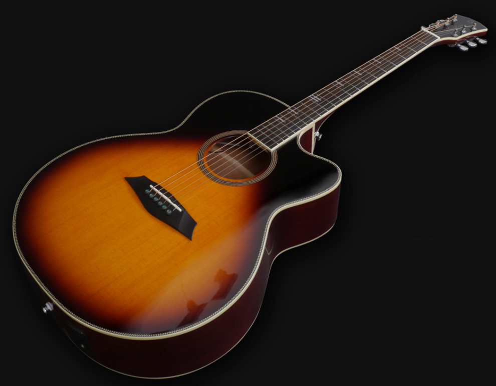 Sire Larry Carlton A4-g Signature Grand Auditorium Cw Epicea Acajou Rw - Vintage Sunburst - Electro acoustic guitar - Variation 1