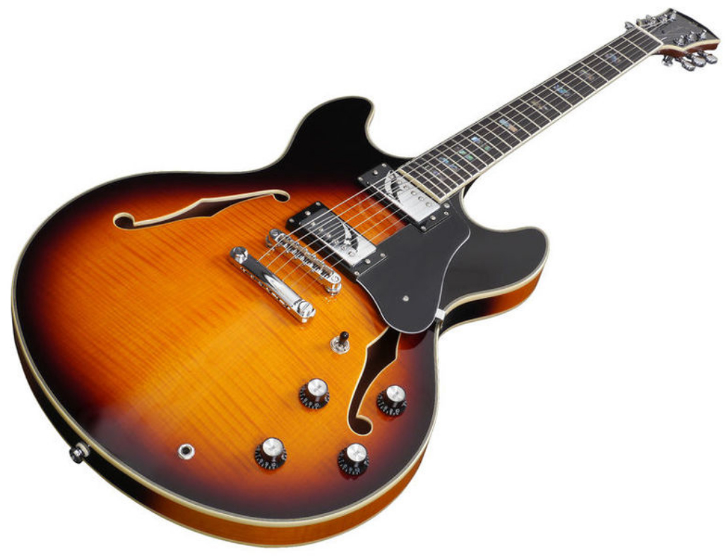 Sire Larry Carlton H7 Signature Ht Hh Eb - Vintage Sunburst - Semi-hollow electric guitar - Variation 1