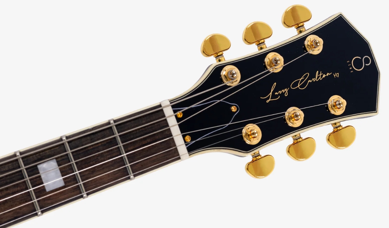 Sire Larry Carlton H7v Lh Signature Gaucher 2s P90 Ht Eb - Black - Semi-hollow electric guitar - Variation 3