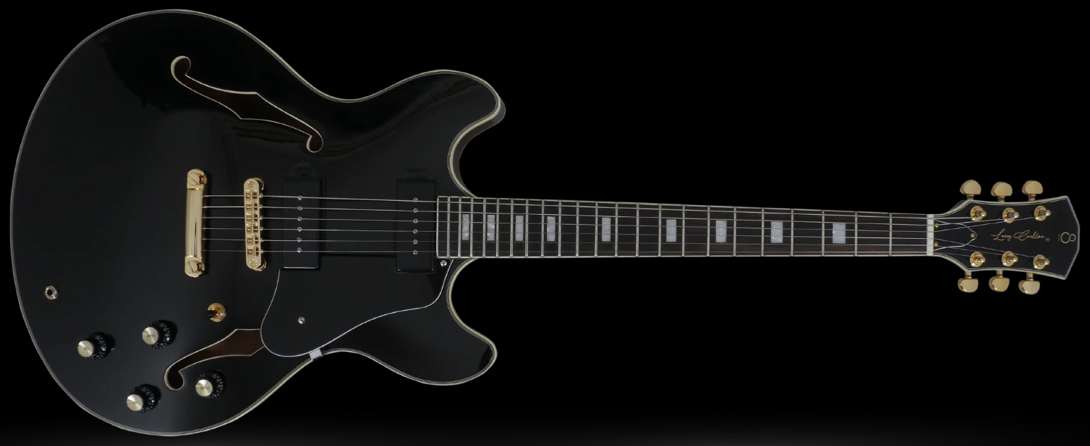 Sire Larry Carlton H7v Signature 2s P90 Ht Eb - Black - Semi-hollow electric guitar - Variation 1
